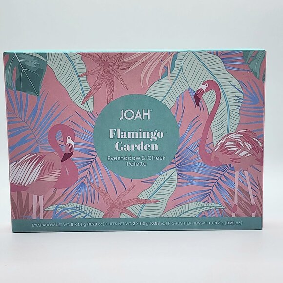 JOAH Beauty Flamingo Garden Cheek and Eyeshadow Palette Highlighter FGEP01 NEW - Picture 1 of 4